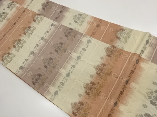 JAPANESE FUKURO OBI / WOVEN ABSTRACT STRIPE